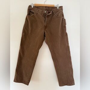 Dickies Brown Carpenter Pants Men’s Medium Workwear Utility Pants Vintage Style